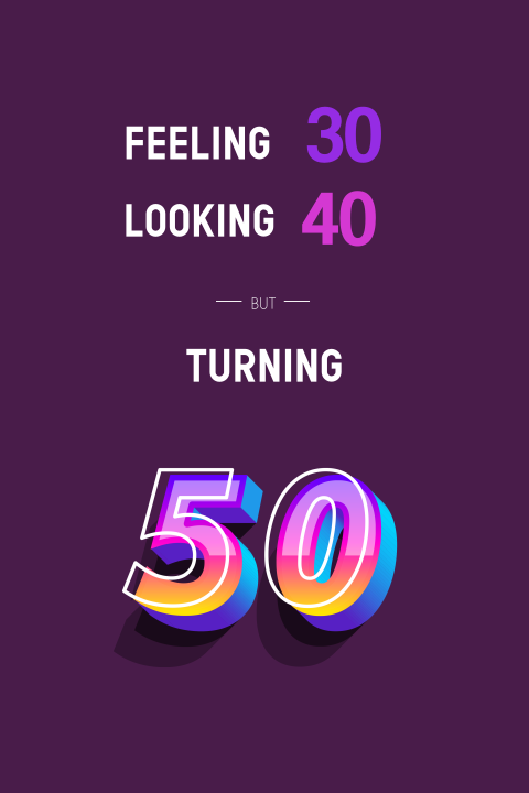 Grappige verjaardagsuitnodiging "Turning 50"