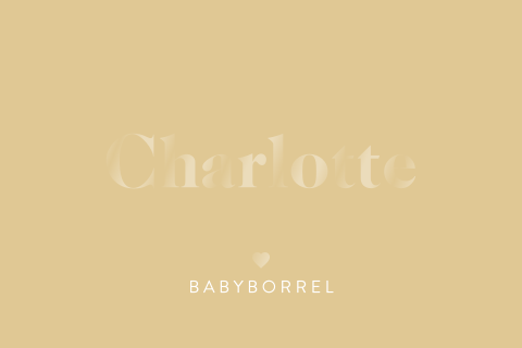 Babyborrelkaartje met ronde hoeken in woestijn geel met hoogglans