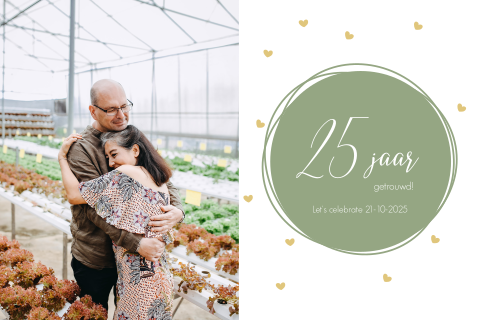 Vrolijke jubileum uitnodiging met foto