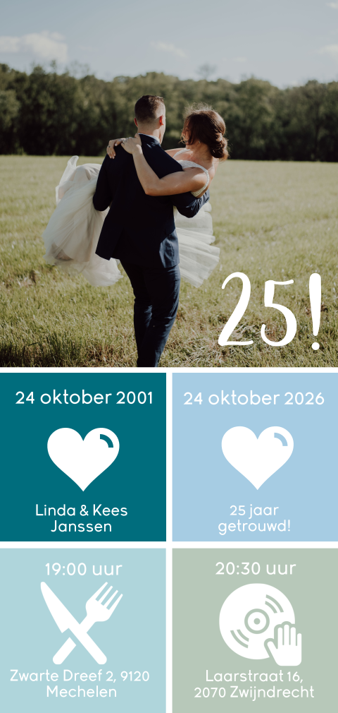 Fotokaart jubileum zelf maken