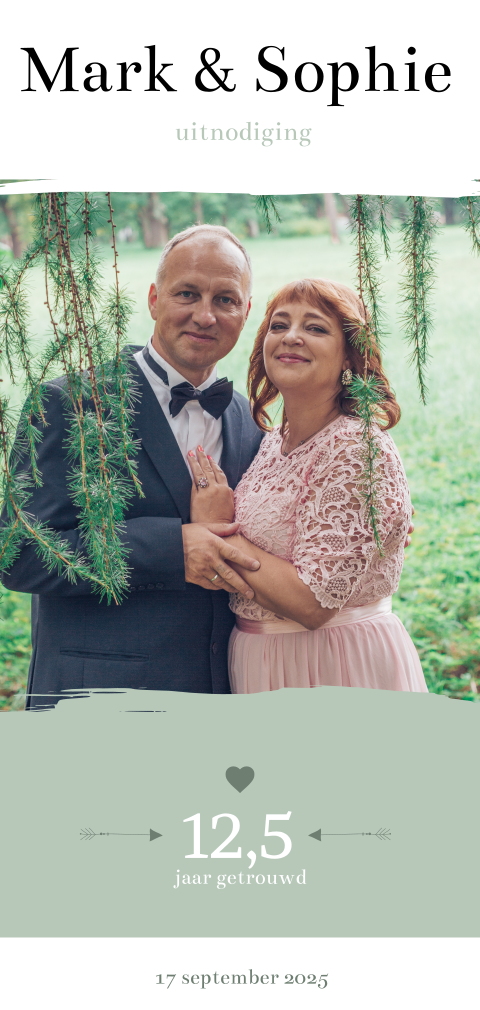 Hippe fotokaart voor huwelijk jubileum - Zelf maken