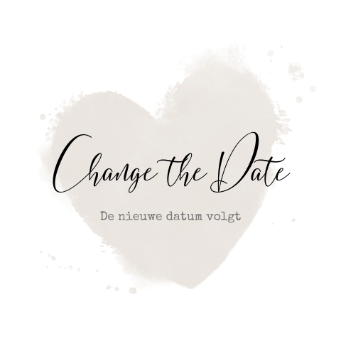 Change the date kaart met grote hart