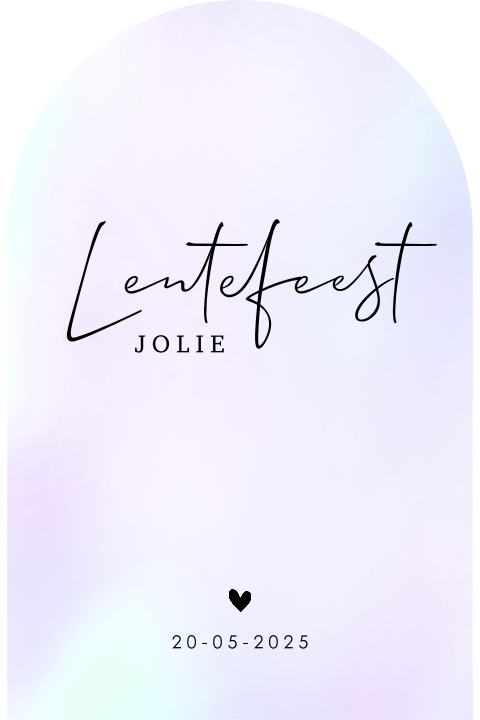 Originele uitnodiging voor lentefeest in holografische look