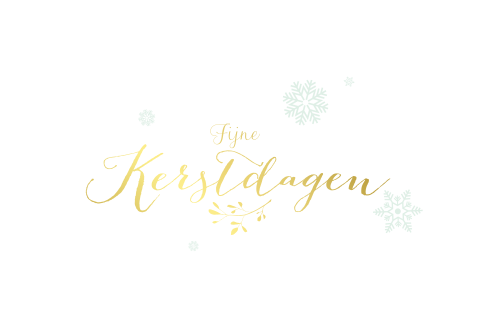 Goudfolie kerstkaart met sneeuwvolkjes