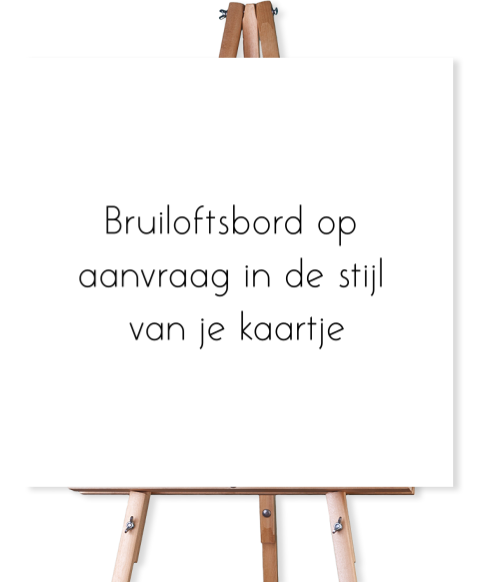 Bruiloftsbord op aanvraag