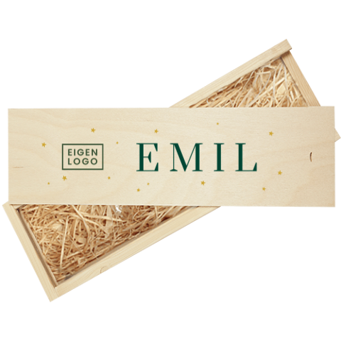 Wijnkist met logo en eigen naam