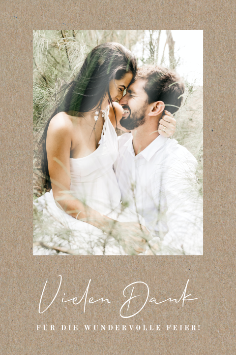 Dankeskarte selbst gestalten auf Kraftlook | Hochformat