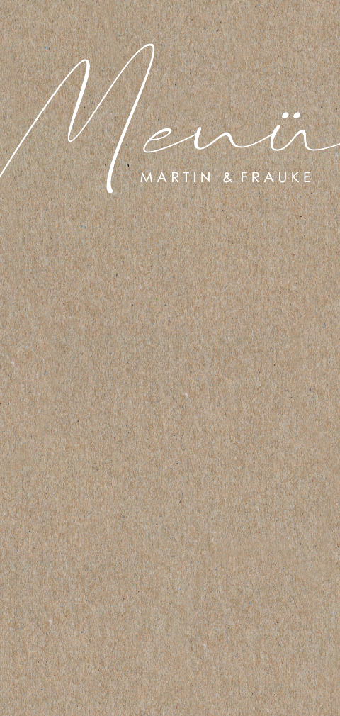 Robuste Kraftpapier-Menükarte