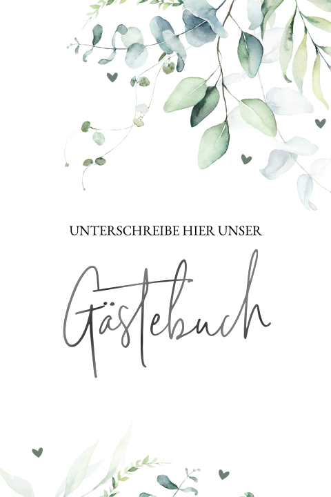 Hinweisposter Gästebuch Zweige
