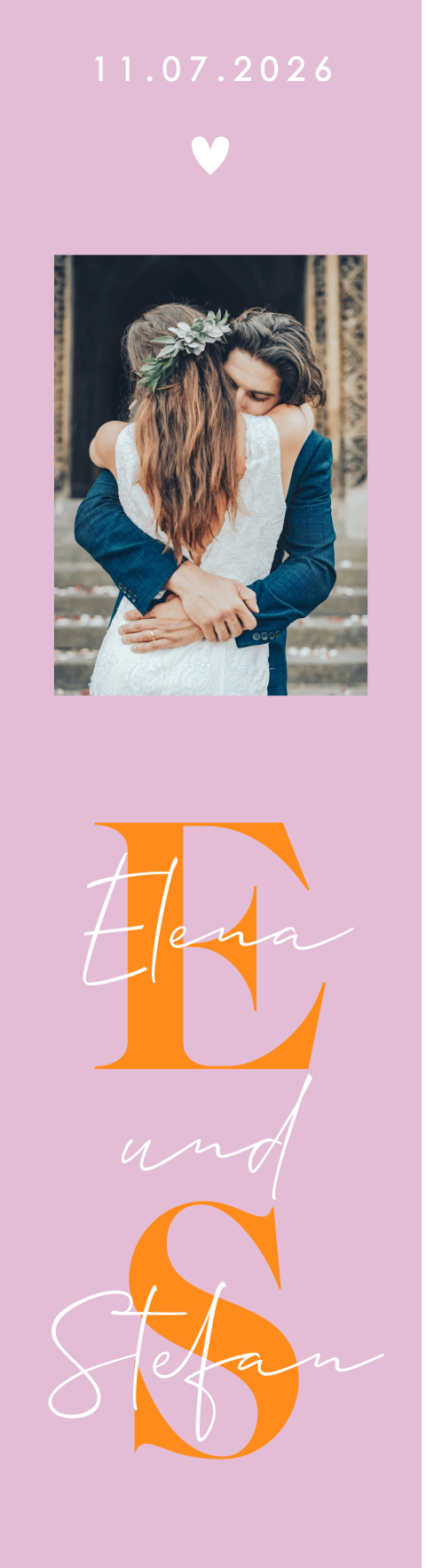 Lesezeichen im Color-Blocking Stil als Gastgeschenk mit Foto | 4 Stück