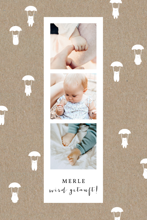 Einladung zur Taufe im Kraftlook mit vielen Fotos