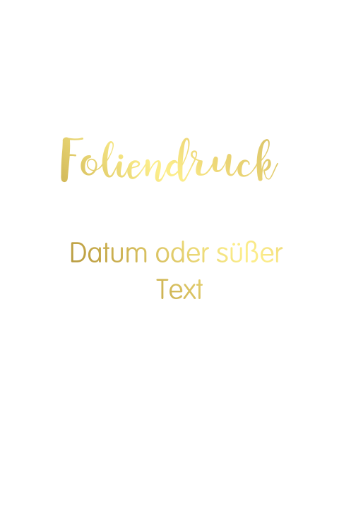 Alle seiten Foliendruck - Doppelt Hochformat karte