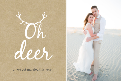 Dankes- und Weihnachtskarte "Oh deer" mit Foto