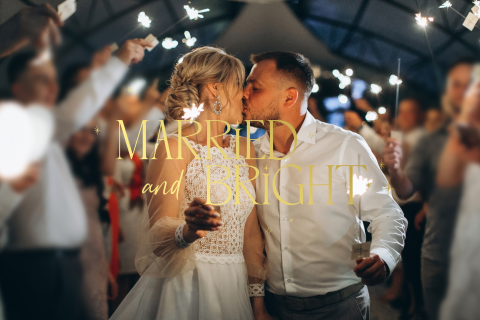 Weihnachtliche Dankeskarte mit großem Foto und Goldfolie