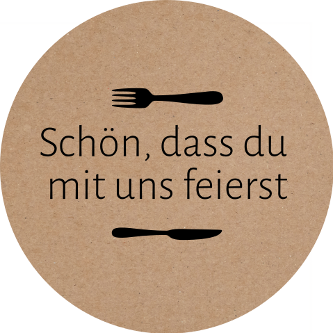 Dinner-Aufkleber