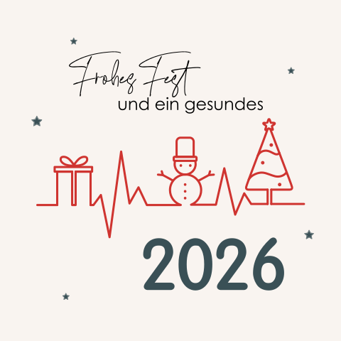 Freundliche Weihnachtskarte mit Gesundheitswünschen geschäftlich