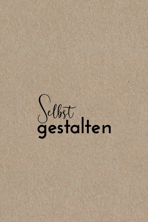 Echtes Kraftpapier Einladung einfach Hochformat