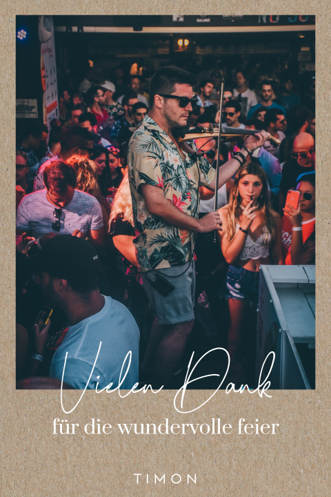Dankeskarte Geburtstag Polaroidform Kraftlook