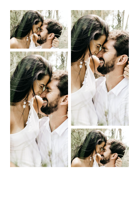 Hochformat Dankeskarte eigenes Design 4 Fotos