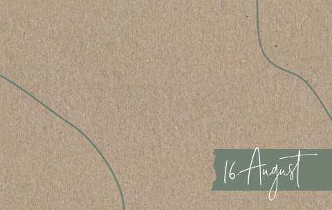 Briefumschlag im Kraftlook mit grünen Linien und Banner