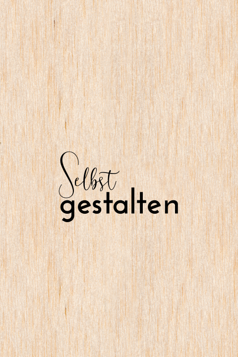 Holz Geburtskarte einfach Hochformat