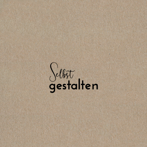 Echtes Kraftpapier Weihnachtskarte quadratisch einseitig