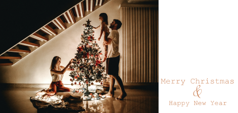 Foliendruck Weihnachtskarte mit Fotografie zum selbst gestalten