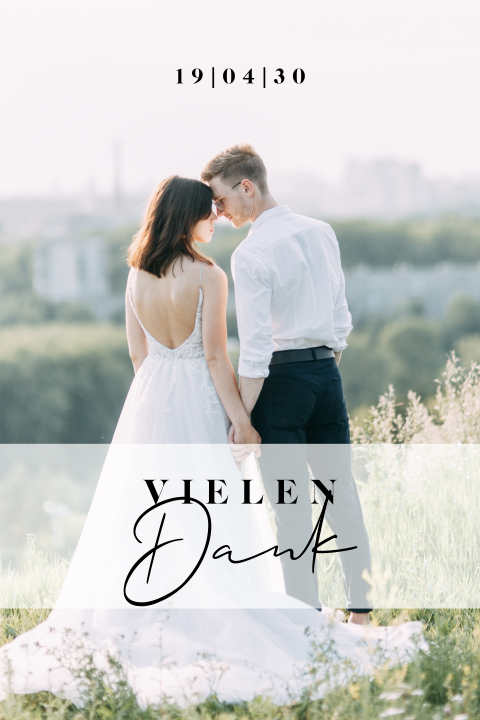 Danksagungskarte Hochzeit mit großem Foto