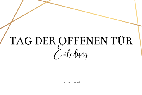 Stilvolle geschäftliche Einladung  mit goldenen Streifen