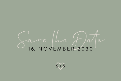 Save the Date Karte in Grün