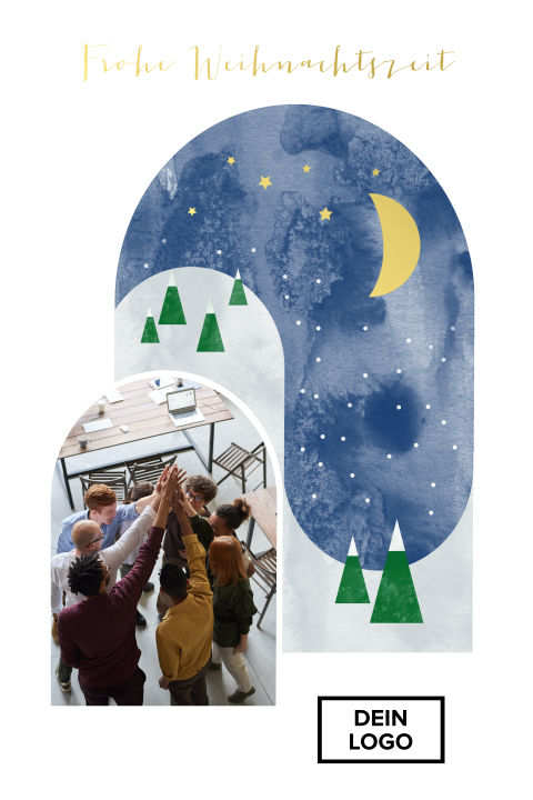 Geschäftliche Weihnachtskarte Friedliches Weihnachtsfest