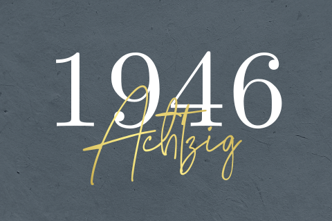 Stilvolle Geburtstagskarte zum 80. Geburtstag mit Jahreszahl