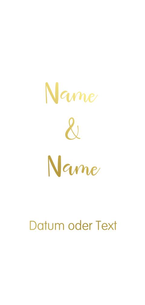 Foliendruck - Längliches Hochformat Hochzeitskarte
