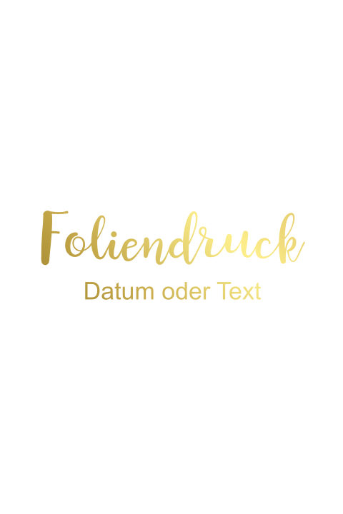 Foliendruck einseitig - Karte doppelt Hochformat
