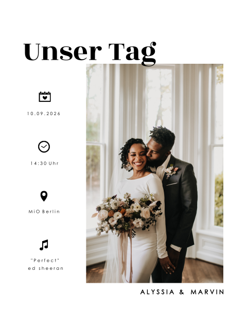Hochzeitsposter "Unser Tag"