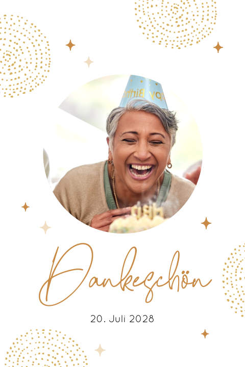Hippe Dankeskarte zum 60. Geburtstag mit Foto