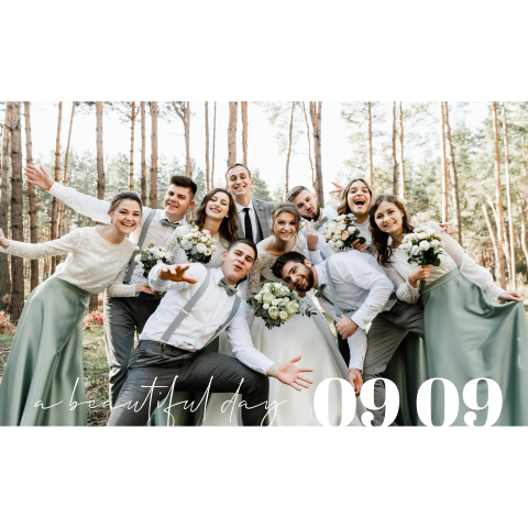 Hochzeitsposter "A beautiful day" mit Foto
