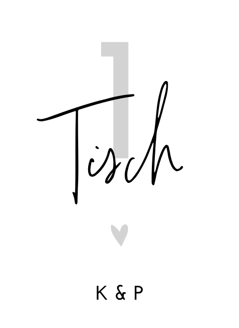 Sitzplan Hochzeit Flaschenetiketten mit Herz