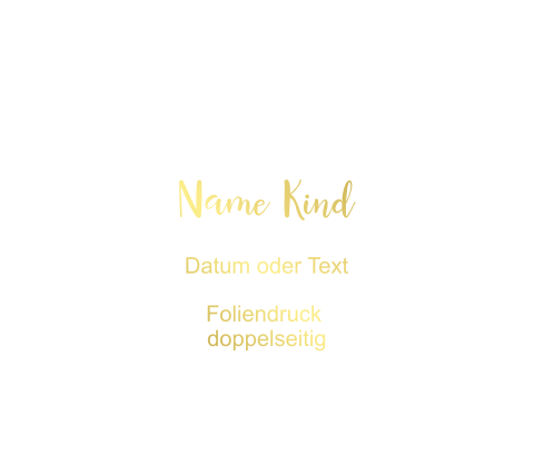 Foliendruck doppelseitig - Einfache Standard-Geburtskarte