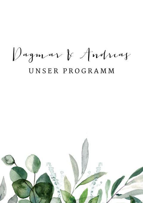 Programmheft Tagesablauf 8 Seiten Zweige
