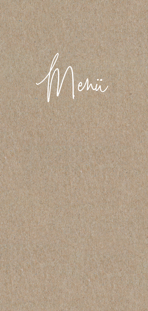 Menükarte selbst gestalten auf Kraft doppeltes längliches Hochformat