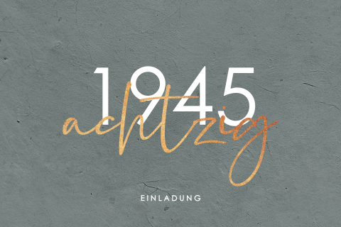 Einladung zum 80 mit dekorativem grauem Hintergrund