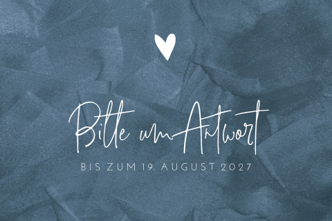 Antwortkarte zur Hochzeit Minimal - Set Liebesglueck