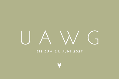 Antwortkarte zur Hochzeit Grün