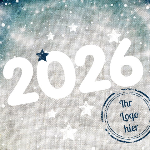 Business Weihnachtskarte mit Logostempel