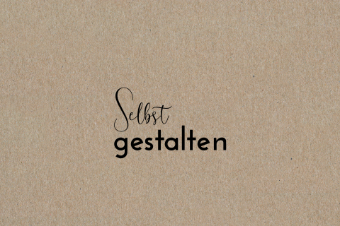 Kraft-Look Danksagungskarte Einschulung selbst gestalten Querformat