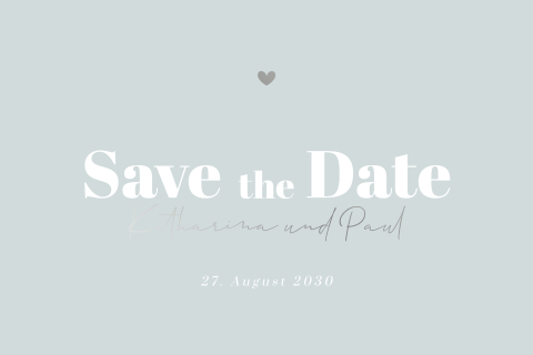 Save the date mit Silberfolie