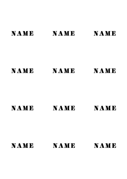 Runde Namenskarten Jugendfeste , 12 Stück