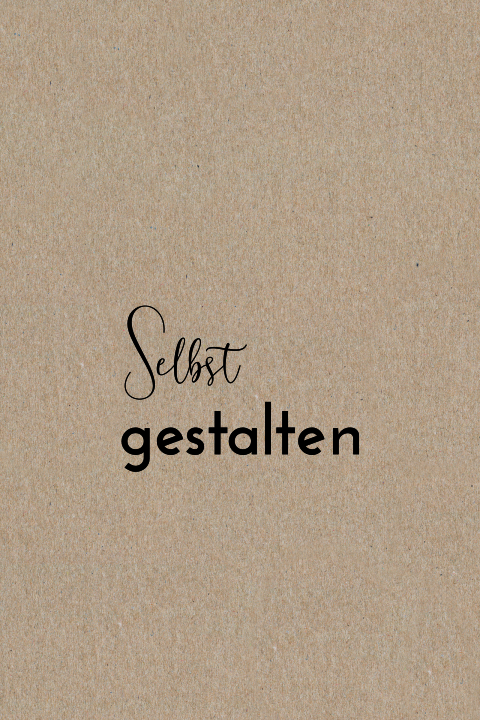 Echtes Kraftpapier Dankeskarte im Hochformat