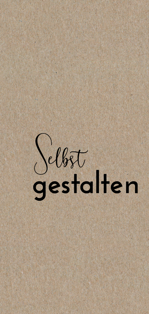 Echtes Kraftpapier Weihnachtskarte doppeltes längliches Hochformat